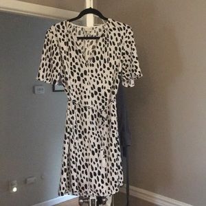Animal printed dress.